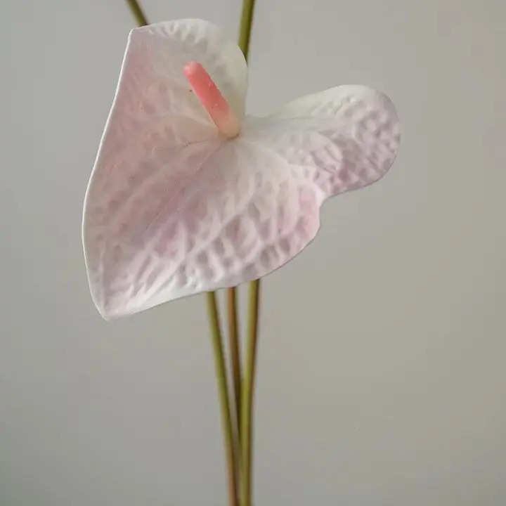 

10Pc/lot Artificial EVA Palm Flower Wedding Floral Arrangement Fake Anthurium Flowers Bouquet Party Home Decor Photography Props