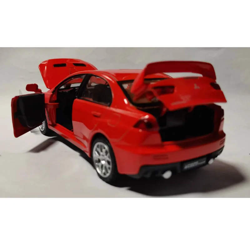 MSZ 1/32 Mitsubishi Lancer Evolution EVO X Toy Car Model For Children Diecast Race Vehicle Miniature Pull Back Collection Gift