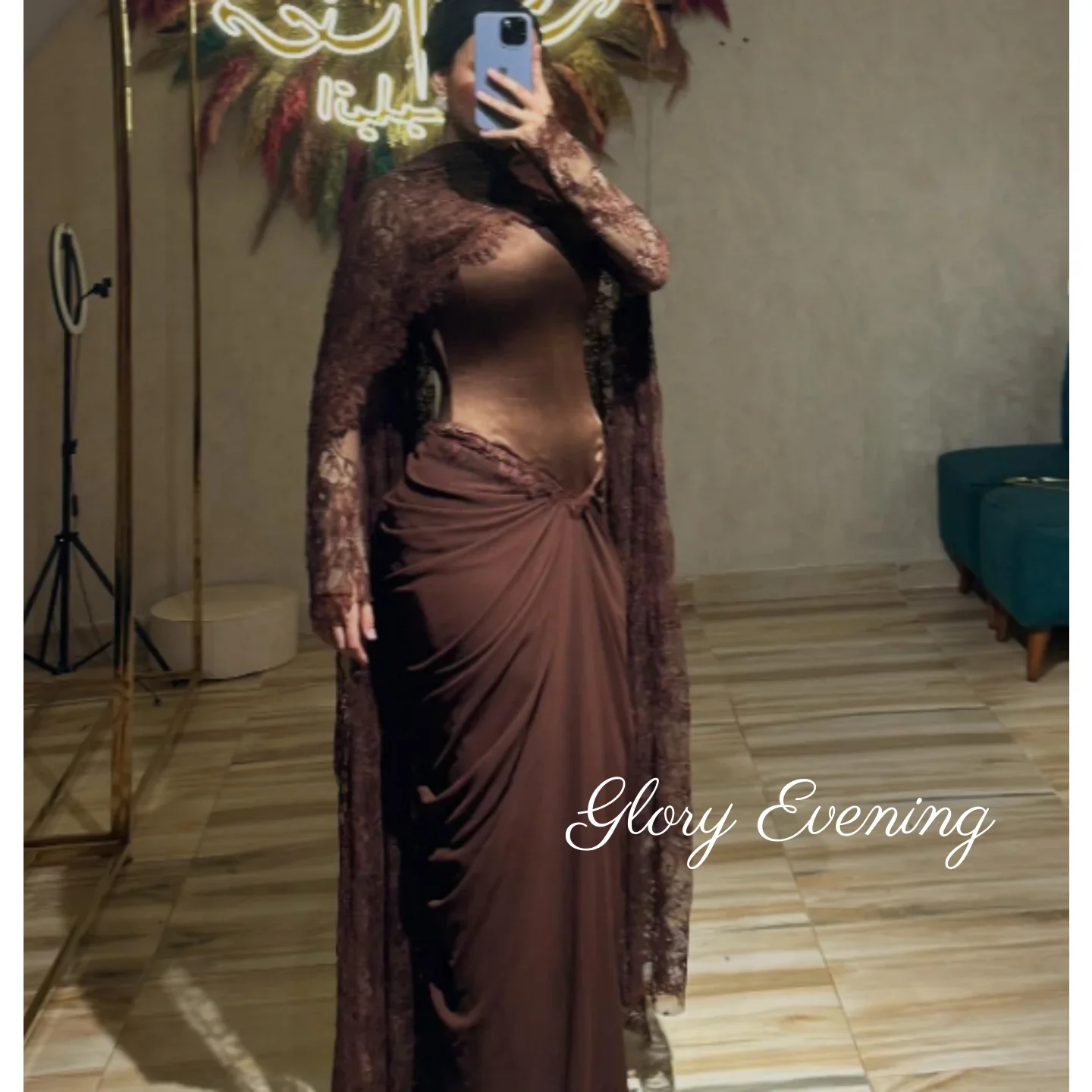 

Gorgeous Lace Strapless Prom Dresses Floor Length Evening Dress Long Sleeve Saudi Arabia Formal Party Dresses Customized 2025