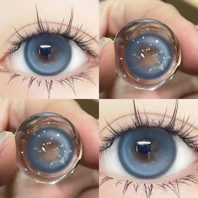 KSSEYE 2PCS Contact Lenses for Eyes Korean Lens High Quality Natural Pupils Blue Contact Lens Cosmetics Brown Lens Fast Shipping