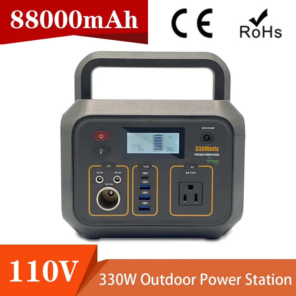 330W 8800mah generator battery wireless portable power station, telephone charging, 330wh outdoor power supply