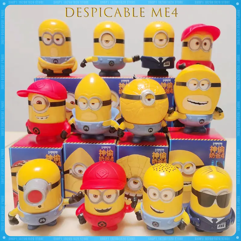 New Despicable Me 4 Minions Cute Action Figure Model Collectible Toy Room Decoration Kid Birthday Gifts