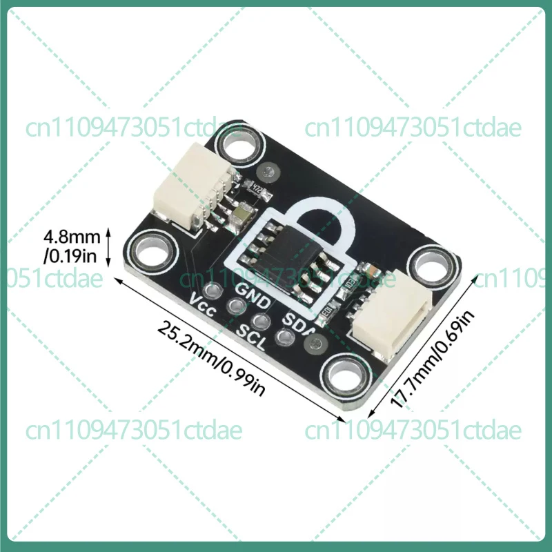 1-5PCS For ATECC608 Crypto Key Storage Module STEMMA QT Qwiic Unsoldered Pin Header Breakout Board