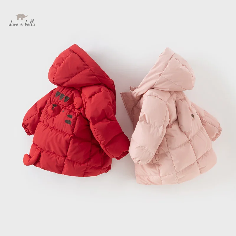 Dave Bella Children Boys Girls Tops Outerwear 2024 Autumn Winter Casual White Duck Down Overcoat Parkas Outdoor Warm DB4248003