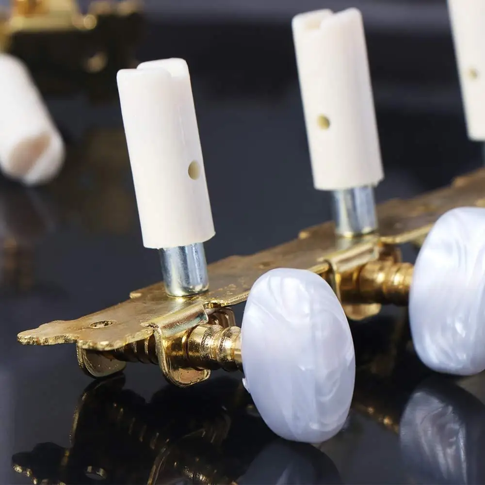 2 Pz/set Metallo Chitarra Classica Piroli Semi-chiuso Bloccaggio Accordatori Testa Della Macchina Accordatori Chiavi Durevole 3L 3R