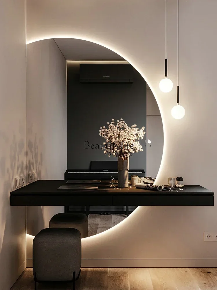 

Большое полукруглое зеркало для всего тела, умная настенная гардеробная для макияжа