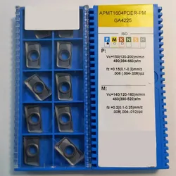 APMT1135PDER-PM GA4225/APMT1604PDER-PM GA4225/APMT1135PDER-PM GA4230/APMT1604PDER-PM GA4230 CNC carbide inserts 10pcs/box