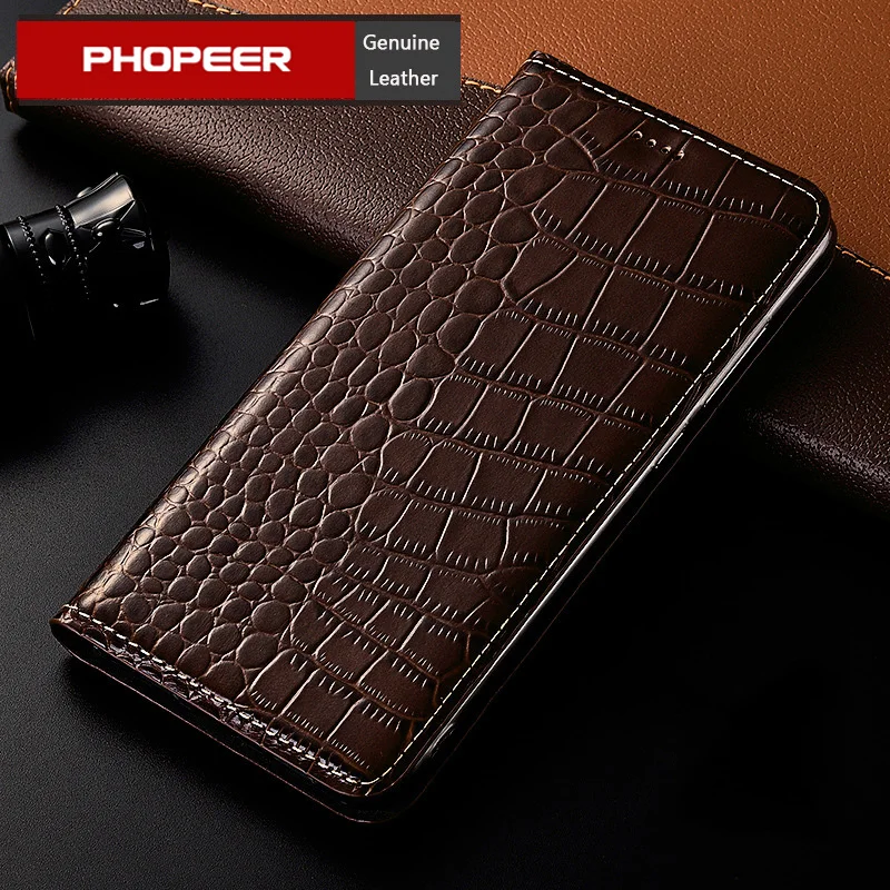 Crocodile Genuine Leather Flip Case For Samsung Galaxy A11 A12 A21 A31 A41 A51 A71 A81 A91 5G Phone Wallet Cover Cases