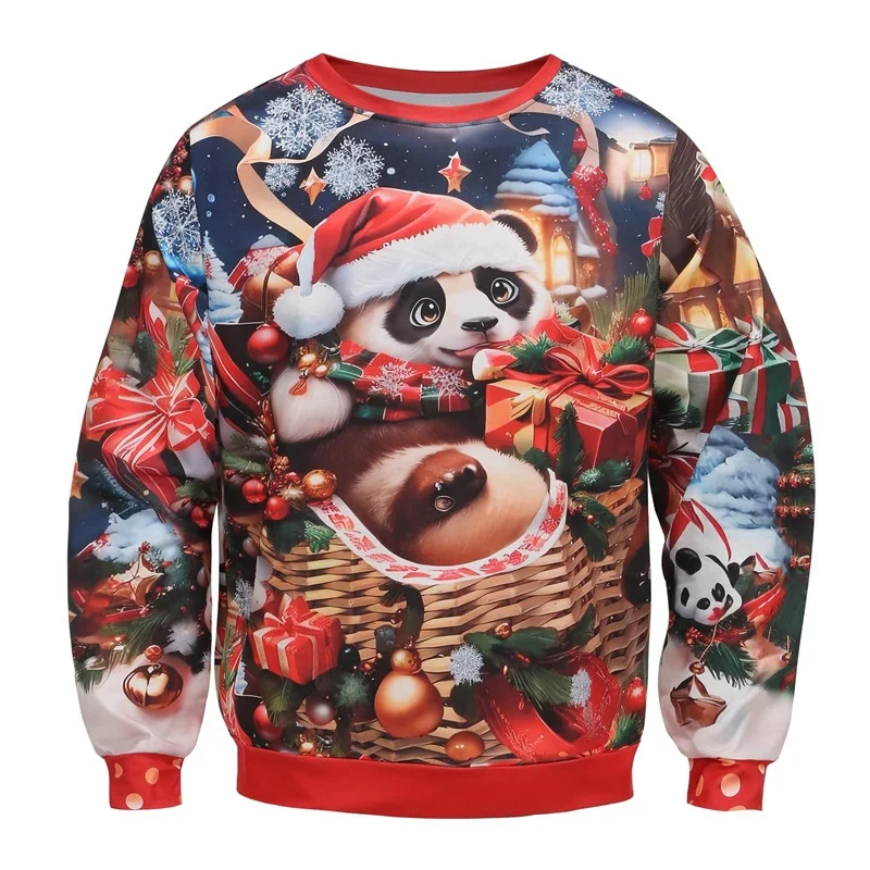 ثلاثية الأبعاد مطبوعة الزنجبيل رجل الجرافيك س الرقبة هوديس الأزياء الإبداعية تصميم طويل الأكمام البلوفرات الخريف الشتاء بلوزات غير رسمية