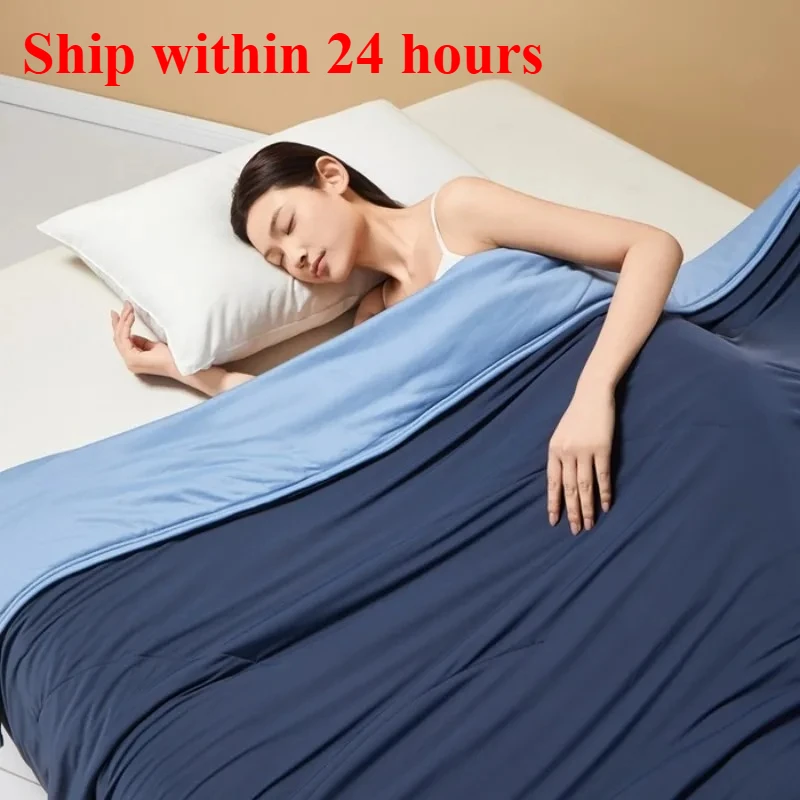 

2025 summer solid color knitted cotton quilt summer cool quilt cool silk air conditioner quilt machine washable