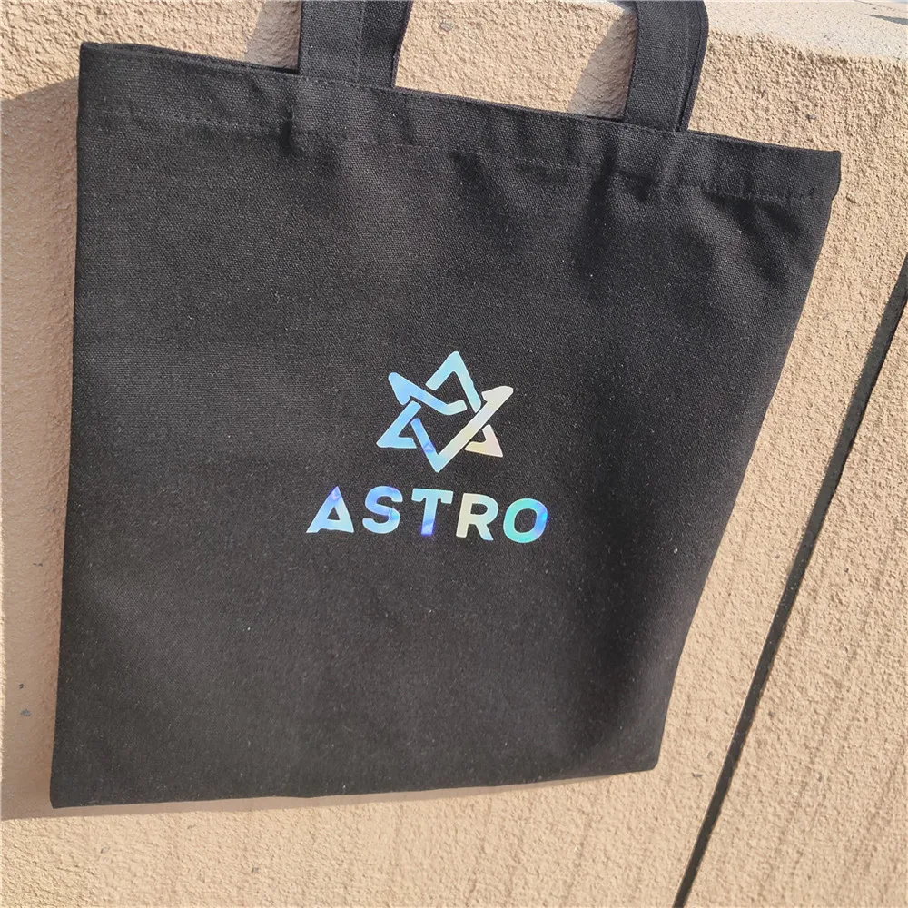 KPOP ASTRO Laser Printing Canvas Shoulderbag Eunwoo Jinjin Fashion Travel Camping Shopping Bags Boys Girls Fans Birthday Gifts