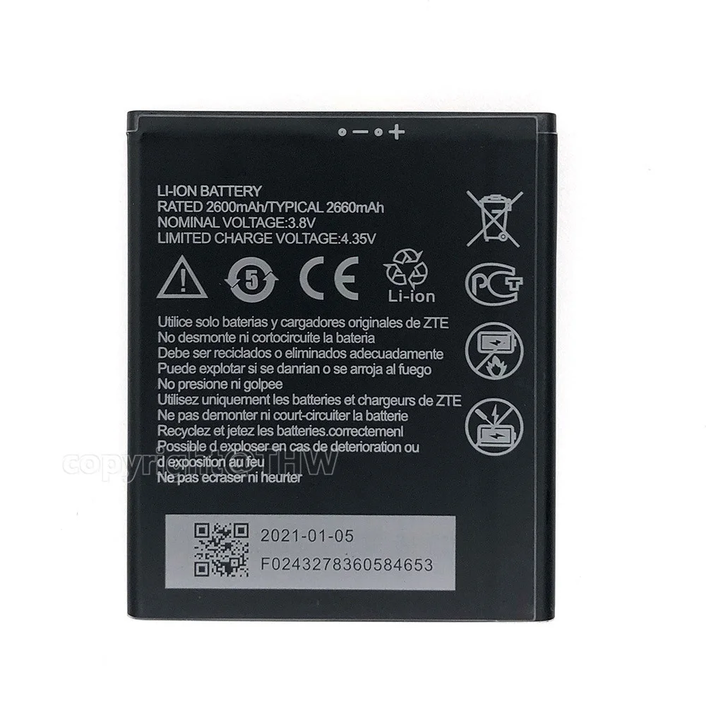 Original Replacement 2600mAh Li3826T43P4h705949 Battery For ZTE Blade A5 2019 / Blade A3 2020 A530 A606 BA530 BA606 Battery