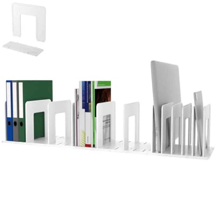 

Adjustable Vertical File Sorter Sturdy Plastic Expandable Upright File Holder Desktop Binder Organizer Home School Office File