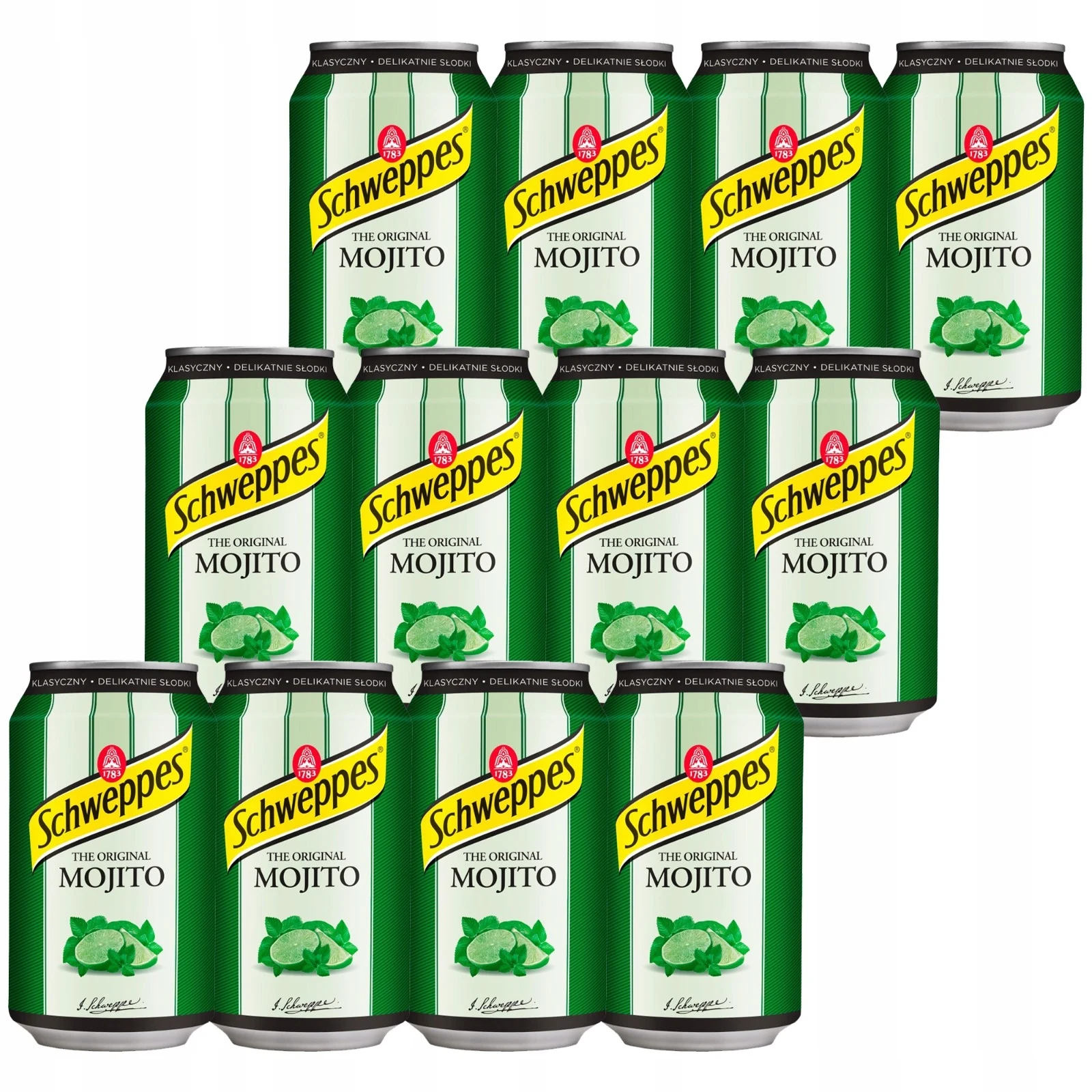 Schweppes Mojito Kohlensäurehaltiges Getränk 330 ml x 12 Stück