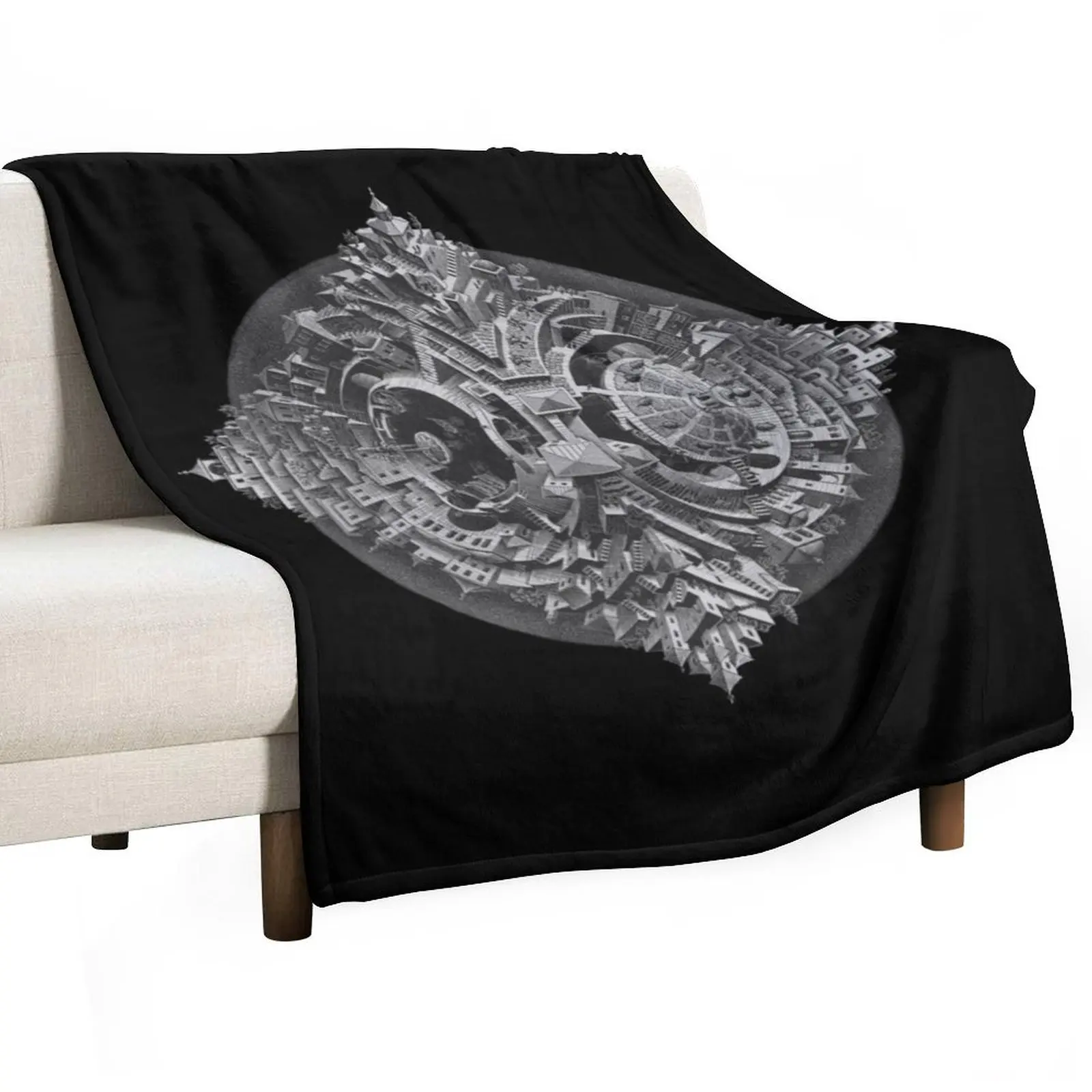 Escher - Tetrahedral planetoid Throw Blanket Cute Plaid anime Hairys Giant Sofa Blankets