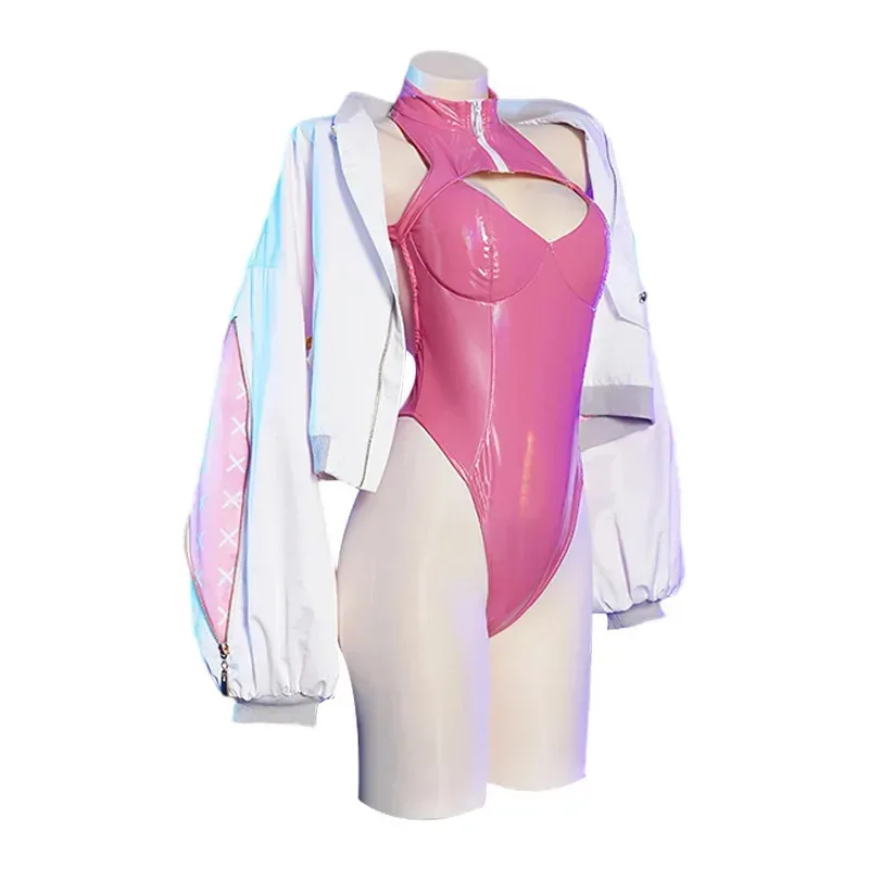 

DY20Astrum Design 8MA68HH5 Mask Girl Luna Pink Cosplay Sexy Rabbit Girl PU Hollow Out Backless Bodysuit Jacket Mask Halloween25