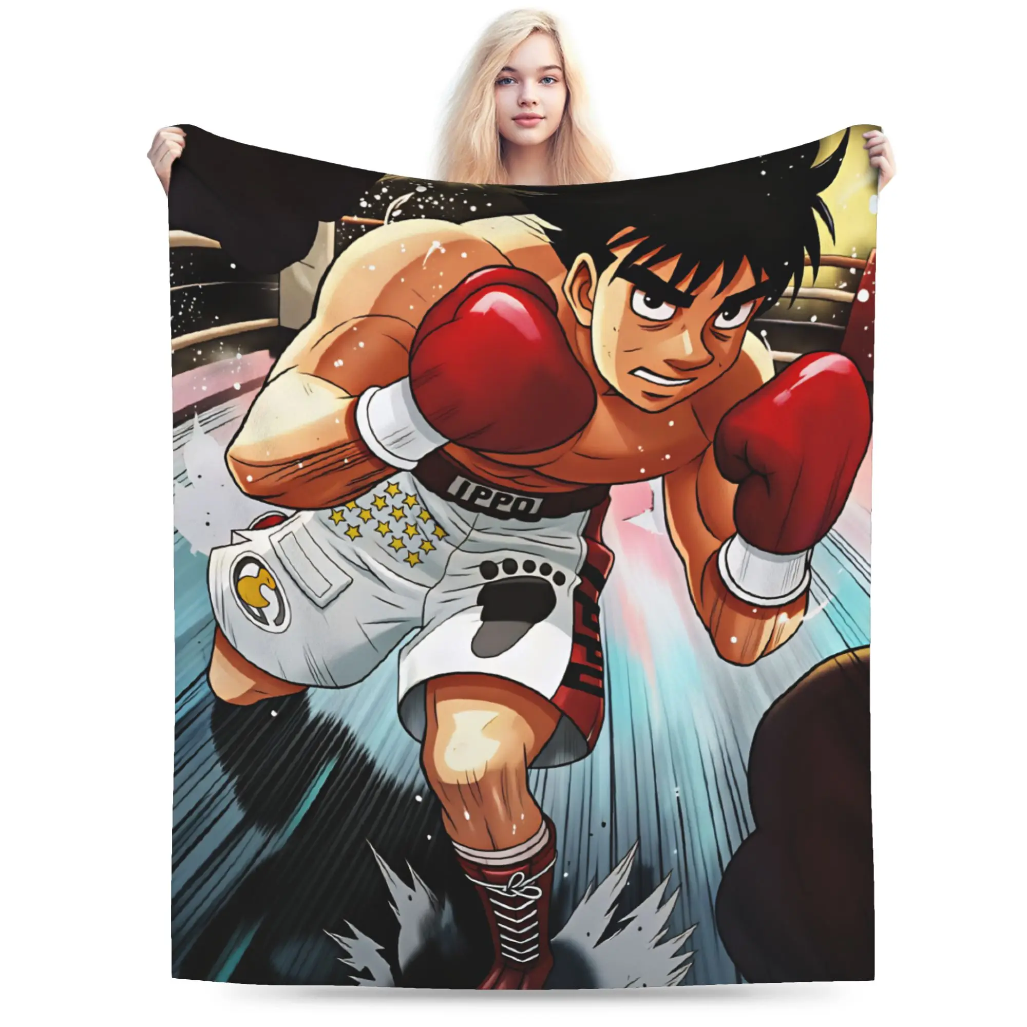 Soft Blanket Boy Girl Airplane Travel Hajime No Ippo Kamogawas Throw Blanket  Flannel Bedspread  Street Trend Sofa Bed Cover