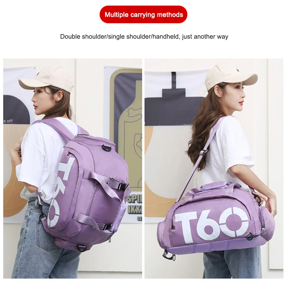 Bolsa de gimnasio para hombre y mujer, mochila de Fitness para deportes al aire libre, separación seca y húmeda, bolsa de lona de viaje de gran capacidad para natación y Yoga