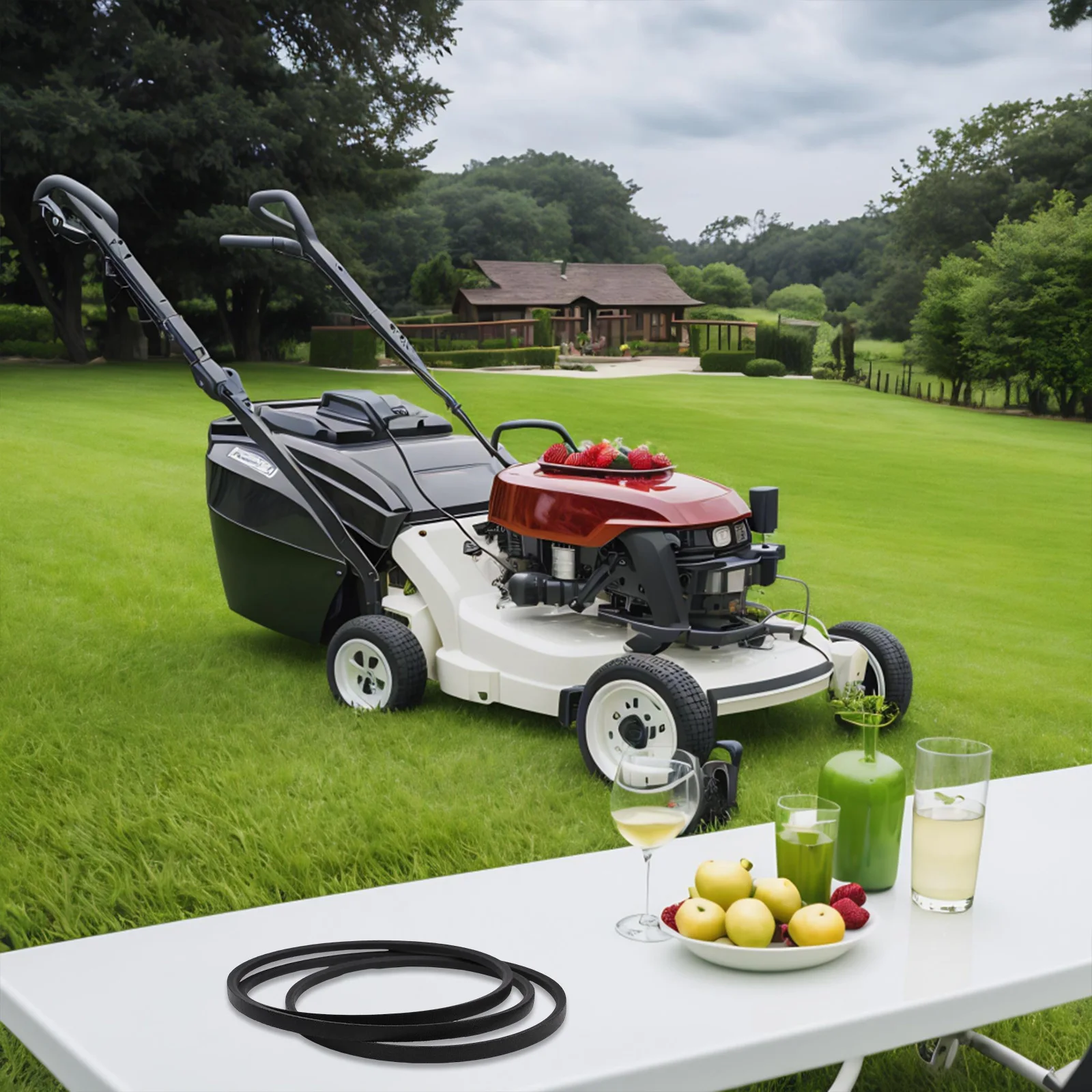 

Ремень для газонокосилки черный 587270101, фибровая конструкция, термостойкий, высококачественный, маслостойкий, оптимальная производительность