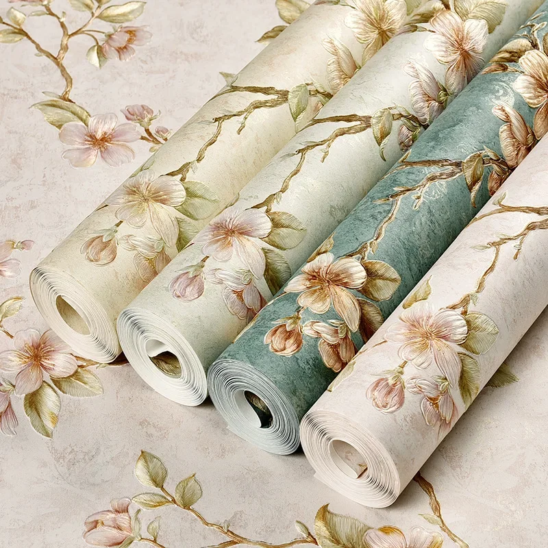 

3D Embossed Floral Self Adhesive Wallpaper Flower Contact Paper Home Decor Bedroom Living Room Kids Room Wall Paper papel pared