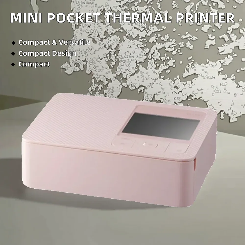 Portable Mini Handheld Receipt Printer with Pocket Thermal Technology USB Interface 57mm Paper Size Color Photo Printer