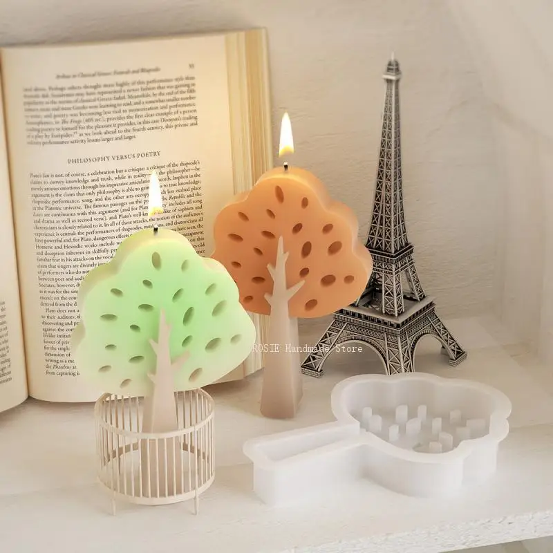 3D Tree Candle Silicone Mold Diy Handmade Aromatherapy Gypsum Resin Soap Mold Home Handicraft Making Tool