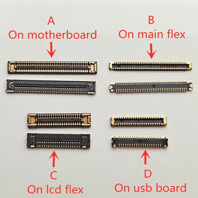 2-10szt Wyświetlacz LCD Flex FPC Złącze do Samsung Galaxy A52 A72 A525 A526 A725 A725F A52 A526F Wtyczka na płycie 40 78 pin