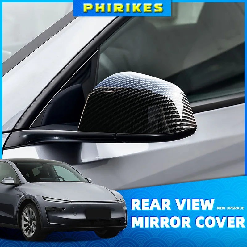 For Tesla Model Y Juniper 2025 Carbon Fiber Rearview Mirror Cover Side Mirror Cover Exterior car trim Car styling