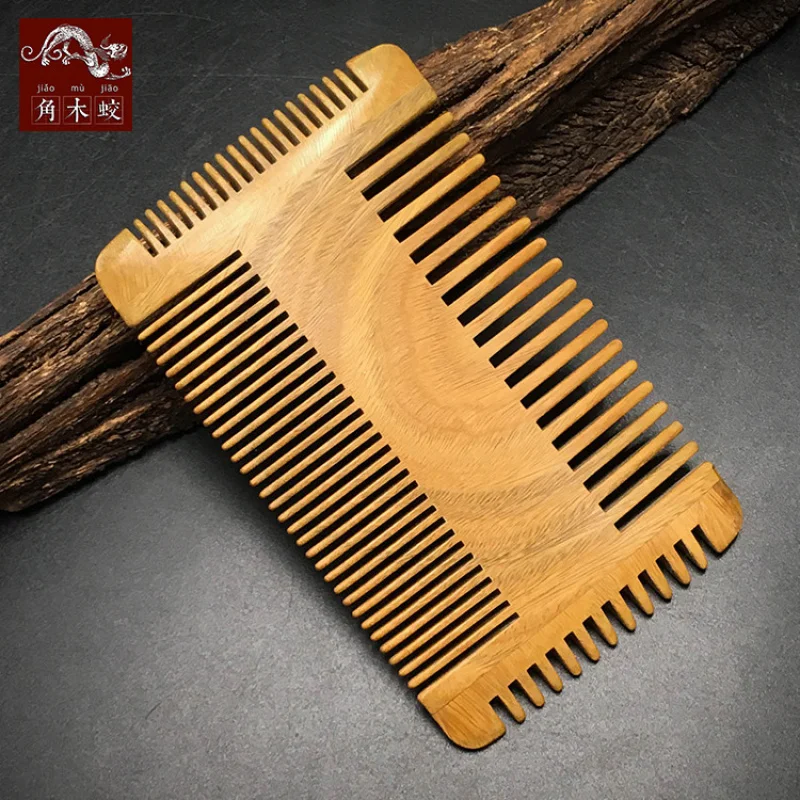 Green Sandalwood , Rake , Beard Comb - Handmade Model