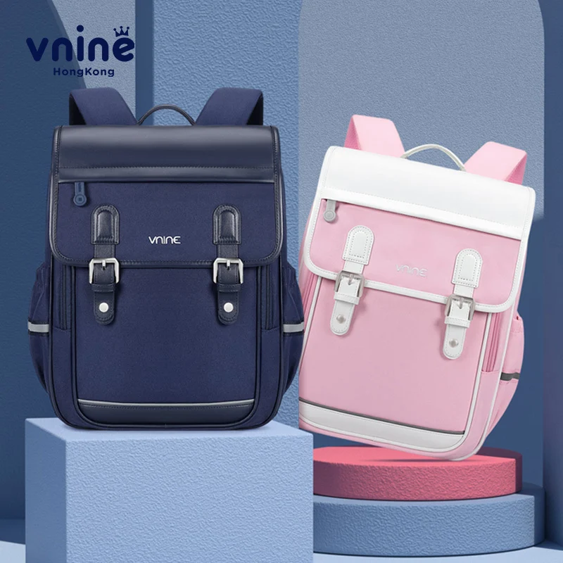 V.NINE Schoolbag Boys Blue School Backpack Girls Children School Bags for Kids Primary Elementary Student Back to School Grade 3