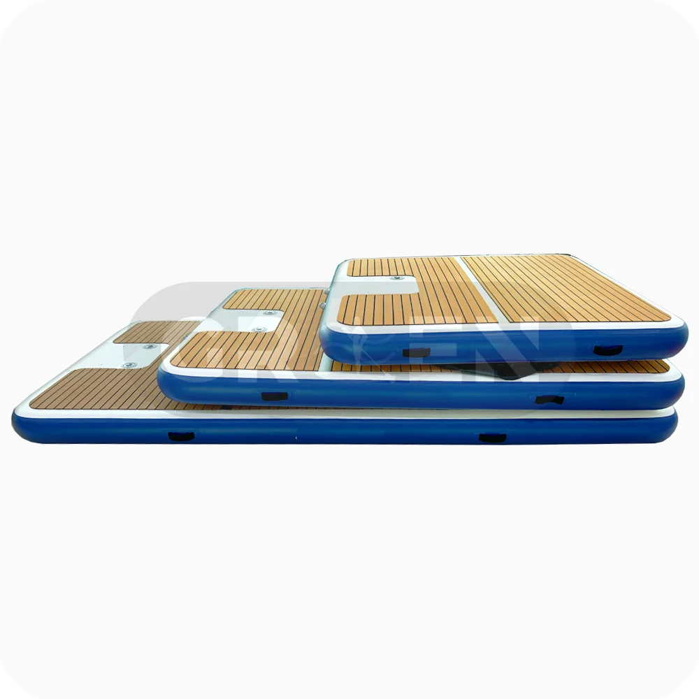 

Summer Water Fun In Customization Drop Stitch Floating Dock Plastic Yacht Floating Dock Floating Platform For Relaxation