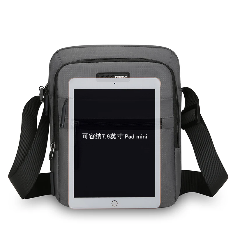 Men's Waterproof Lightweight Nylon Crossbody Bag Multi Pocket Adjustable Strap Shoulder Bag for Work Travel Everyday Casual Use
