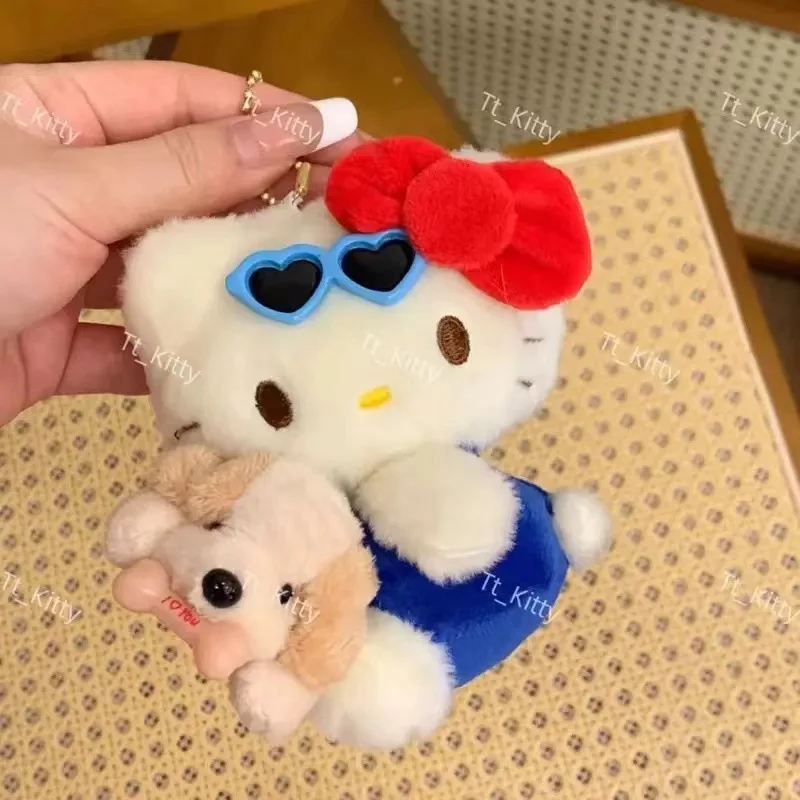 Kawaii Sanrio Candy Series Hello Kitty Plush Pendant Cartoon Cute Sweet Plush Doll Pendant Keychain Children's Birthday Gifts