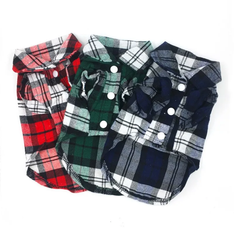 Dog T-Shirt Thin Breathable Summer Dog Clothes Classical Plaid Small Large Dog Puppy Pet Cat Vest Chihuahua Yorkies Pet Supplies