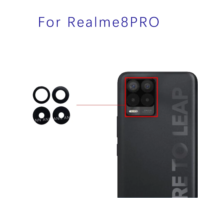 For OPPO Realme 8 Pro Rear Camera Glass Lens Back Camera Lens with Sticker Replacement Parts