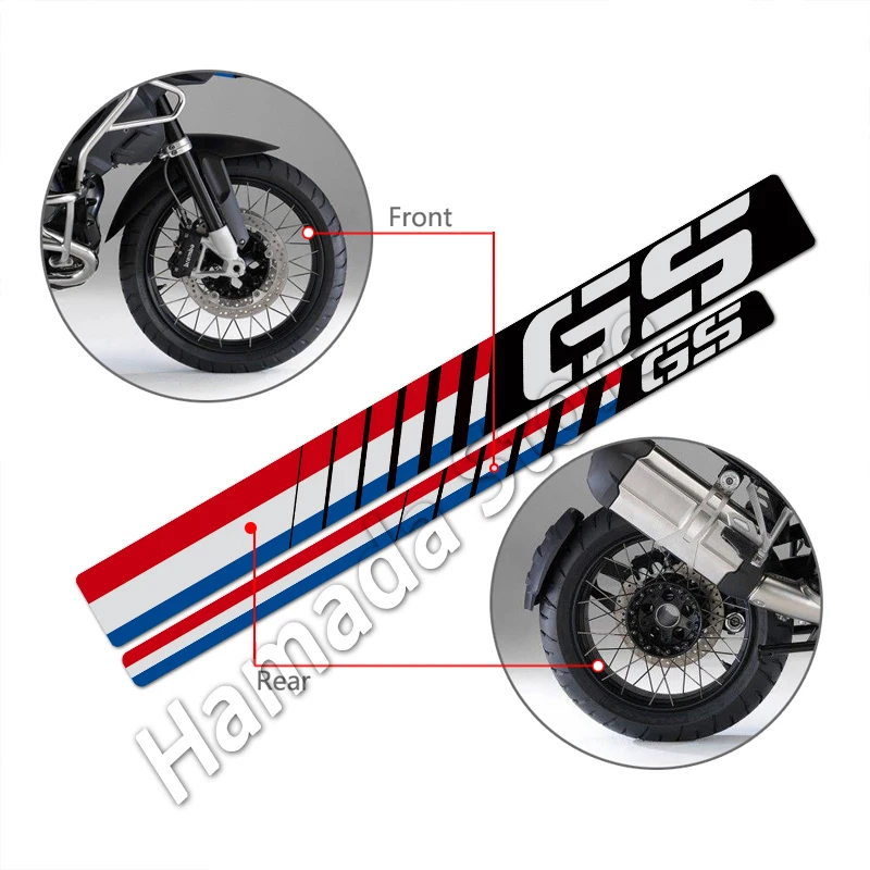 Reflective Motorcycle Accessories Wheel Rim Sticker Decal  Waterproof For BMW R1200GS R1250GS ADV GS 1250 1200 Year 2006 to 2023