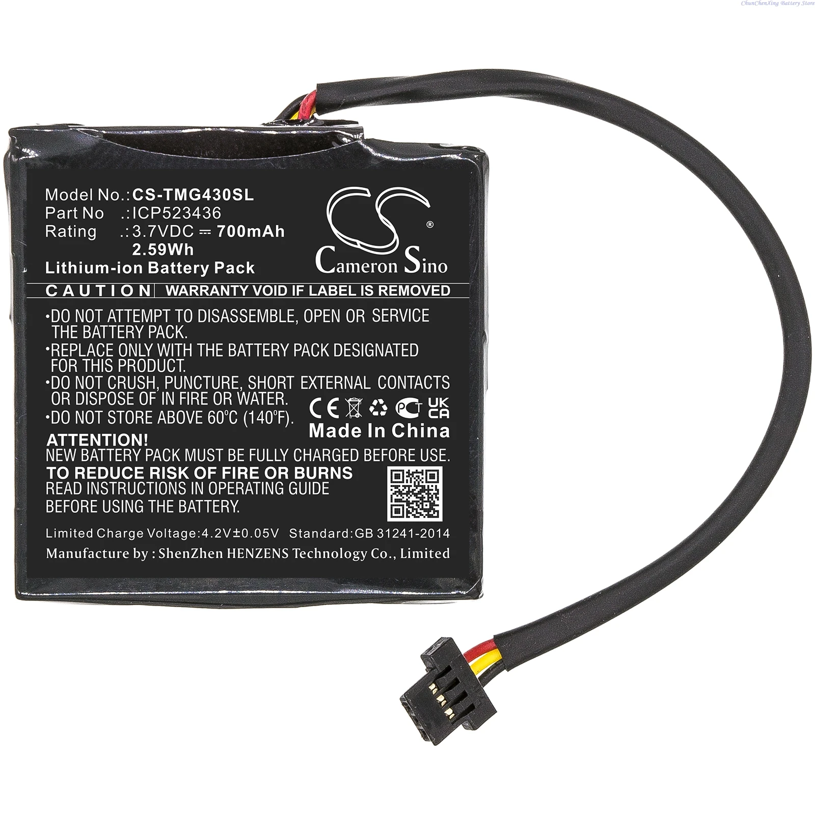 

Cameron Sino 3.7V 700mAh GPS, Navigator Battery ICP523436 for TomTom Go 400 4.3" Satnav, 4FB40 +TOOL