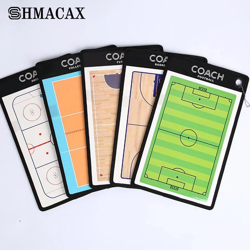 1Set Soccer Ball Tactical Board Magnetic Football Coaching Clipboard Training Match Portable Football Coach Strategy Board