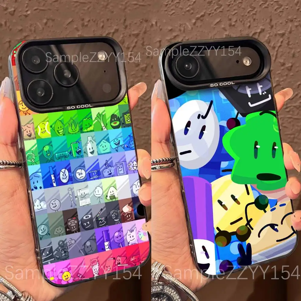 

Battle For Dream Island Phone Case For iPhone 17,16,15,14,13,12,X,8,Pro,Max,Plus,E,SE4,Air,Mini Black IMD Matte