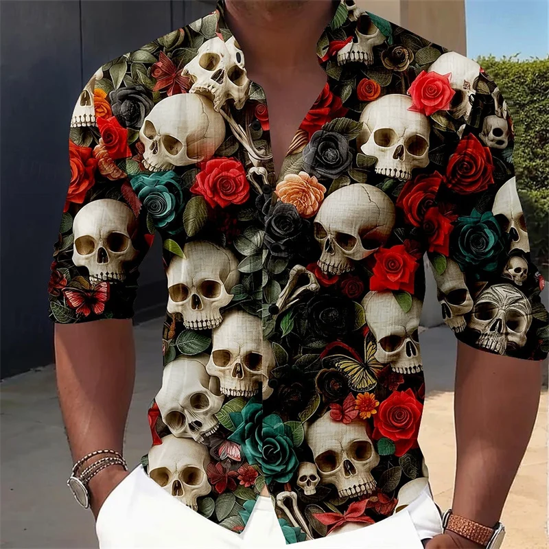 Camisa holgada de manga larga para hombre, Top de moda, selección de colores, empalme, primavera y otoño