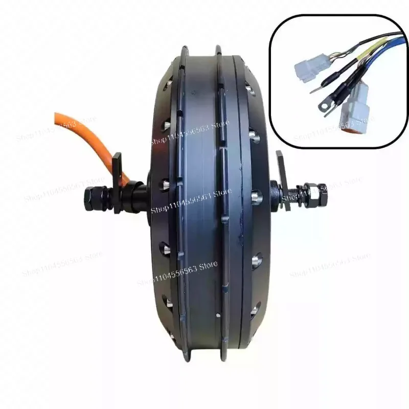 Motor de cubo de motocicleta eléctrica QS273 V3 - Potencia 40H 4000W/8000W con salidas desplegables de 152 mm