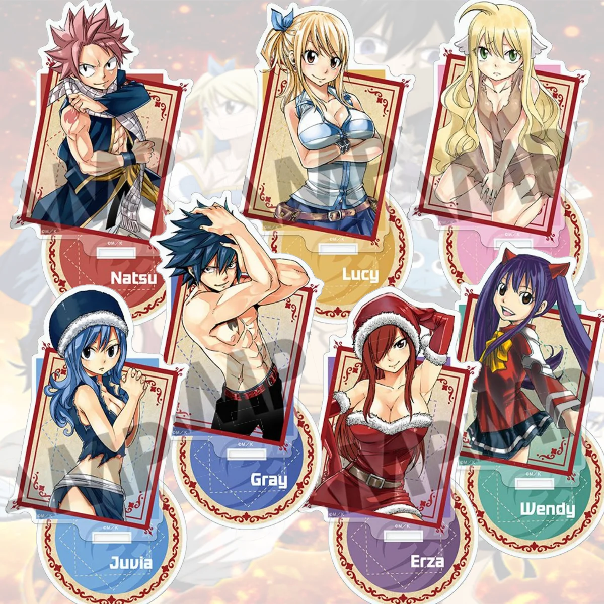 Anime Fairy Tail 15cm Acrylic Stand HD Erza Gray Holiday Gift Independence Day Table Cabinet Manga Guild Collectible keychain