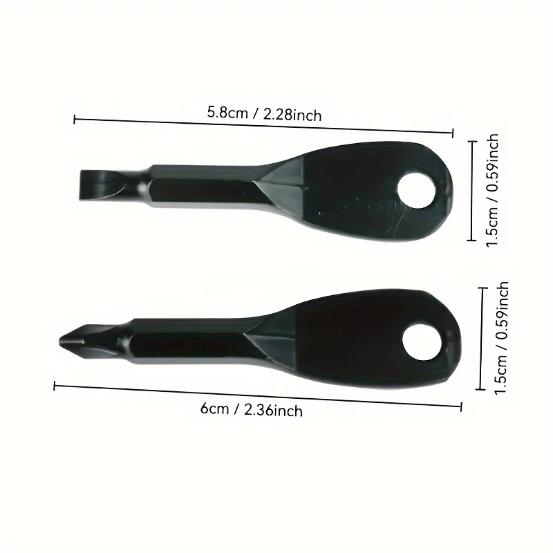 2pcs Portable Phillips Screwdriver Keyring Set - Multifunctional Mini Pocket Repair Tool Gadget for Camping Accessories
