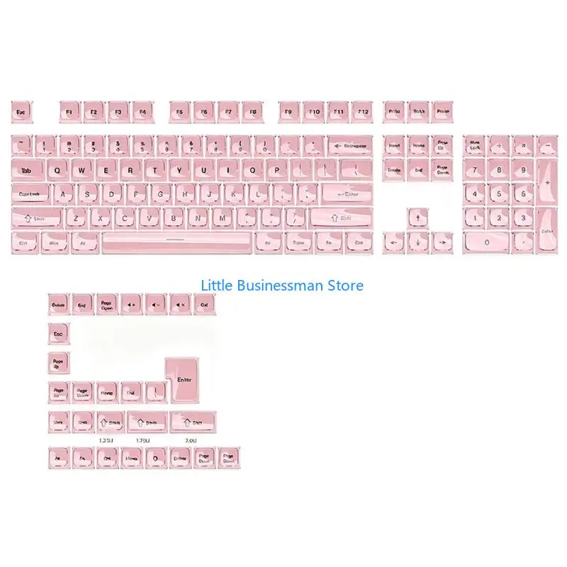 Mechanisches Tastatur-Tastenkappen-Set, 132 Tasten, MDA-Profil, Kristall-Jellys-Kappen mit aufgedruckten Legenden für MX-Stil – Detail 8