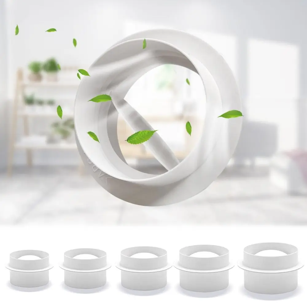Portable Plastic Pipe Check Valve Round 80/100/110/150/200mm Air Duct Check Ventilation Valve Pipe Draft Blocker Kitchen