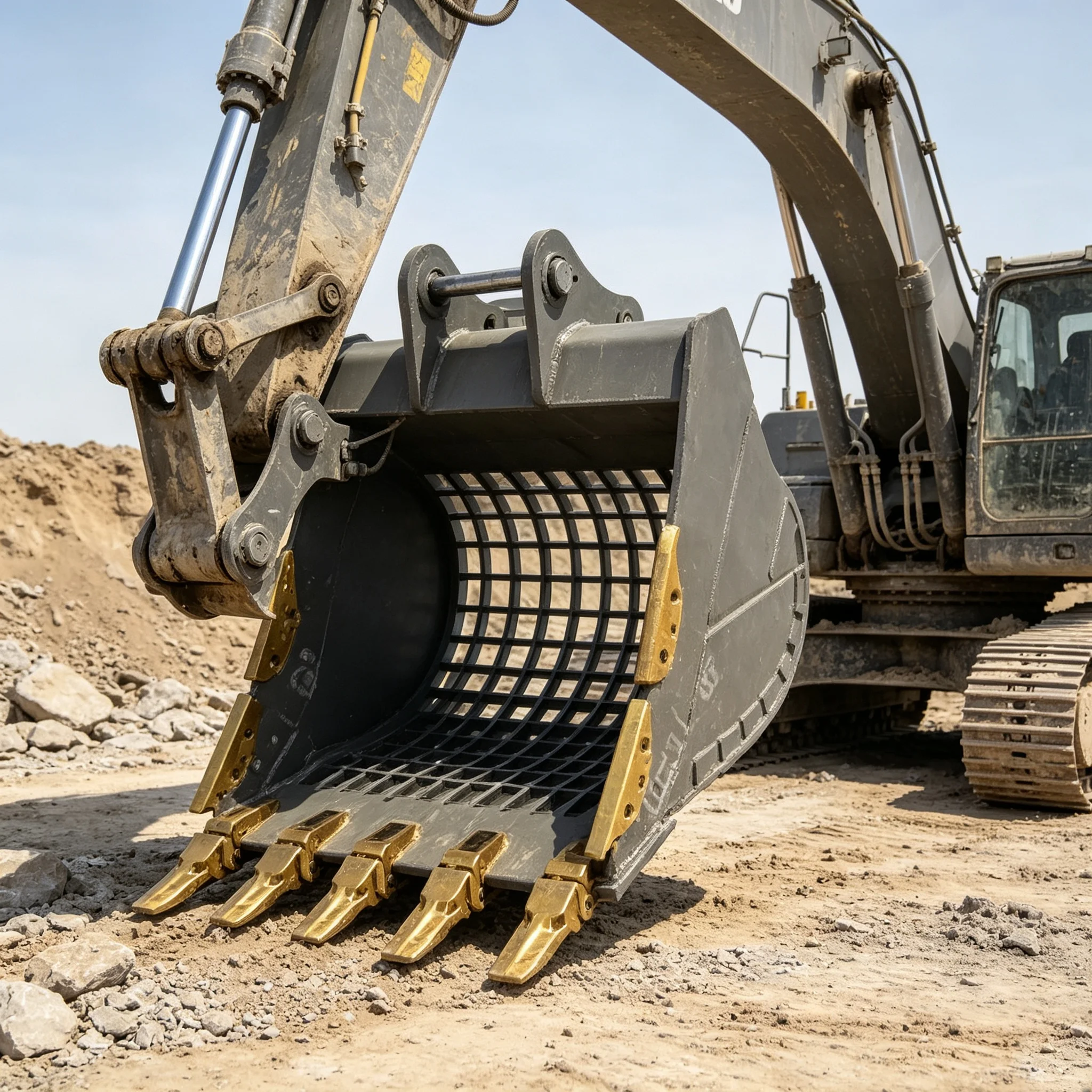 RC 1/14 Bucket Attachment Grille Bucket for Tamiya Hydraulic Excavator Loader Dump Truck for MAN VOLVO Trailer Tipper DIY Parts