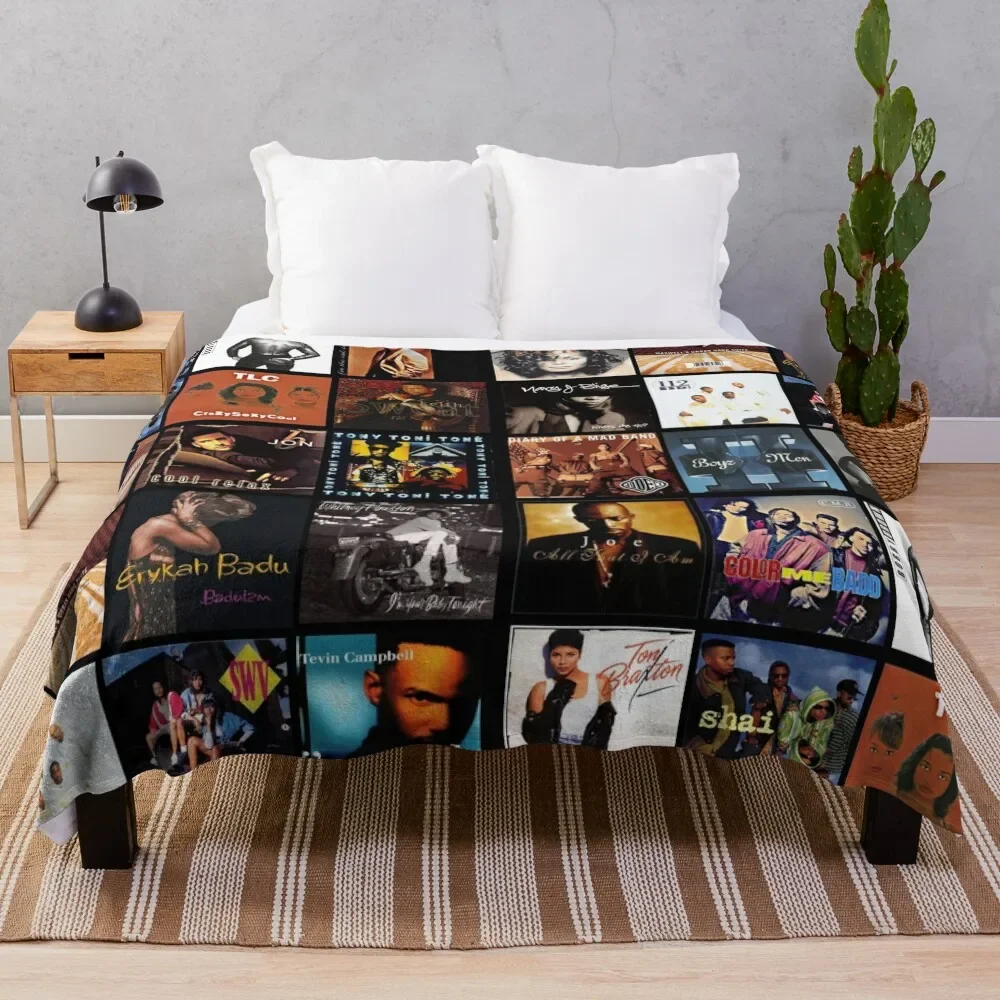 

90s R&B Classics Throw Blanket Warm Napping Blanket for Office Couch Bed