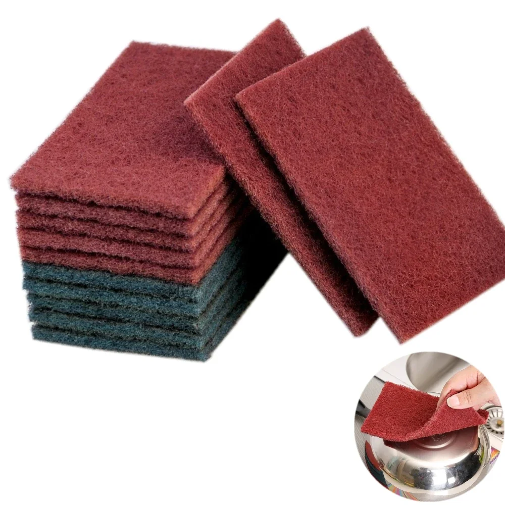 

Nylon Emery Scouring Pad Iron Pot Rust Removal Decontamination Clean Wipe Dish Towels Clean Rag Kitchen Bathroom Clean Tool