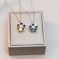 Lovely Rotate Flower Necklace for Women Girl Fashion Pearl Flora Choker Necklace Gift For Friend Wholesale Relax Jewelry