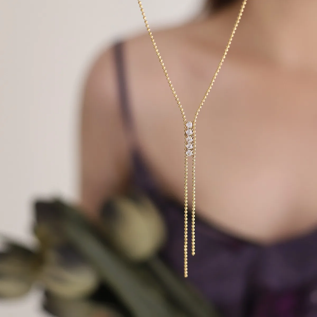 Distinctive Stainless Steel Long Chain Drop Necklace 18K PVD Plated Stain Less Metal Trending Jewelry New